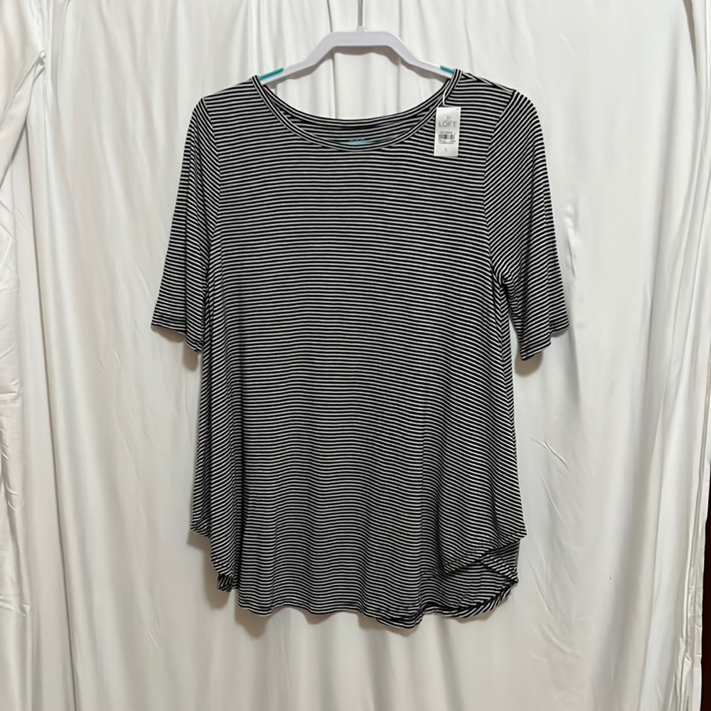 Loft Black and White T-shirt